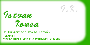 istvan komsa business card